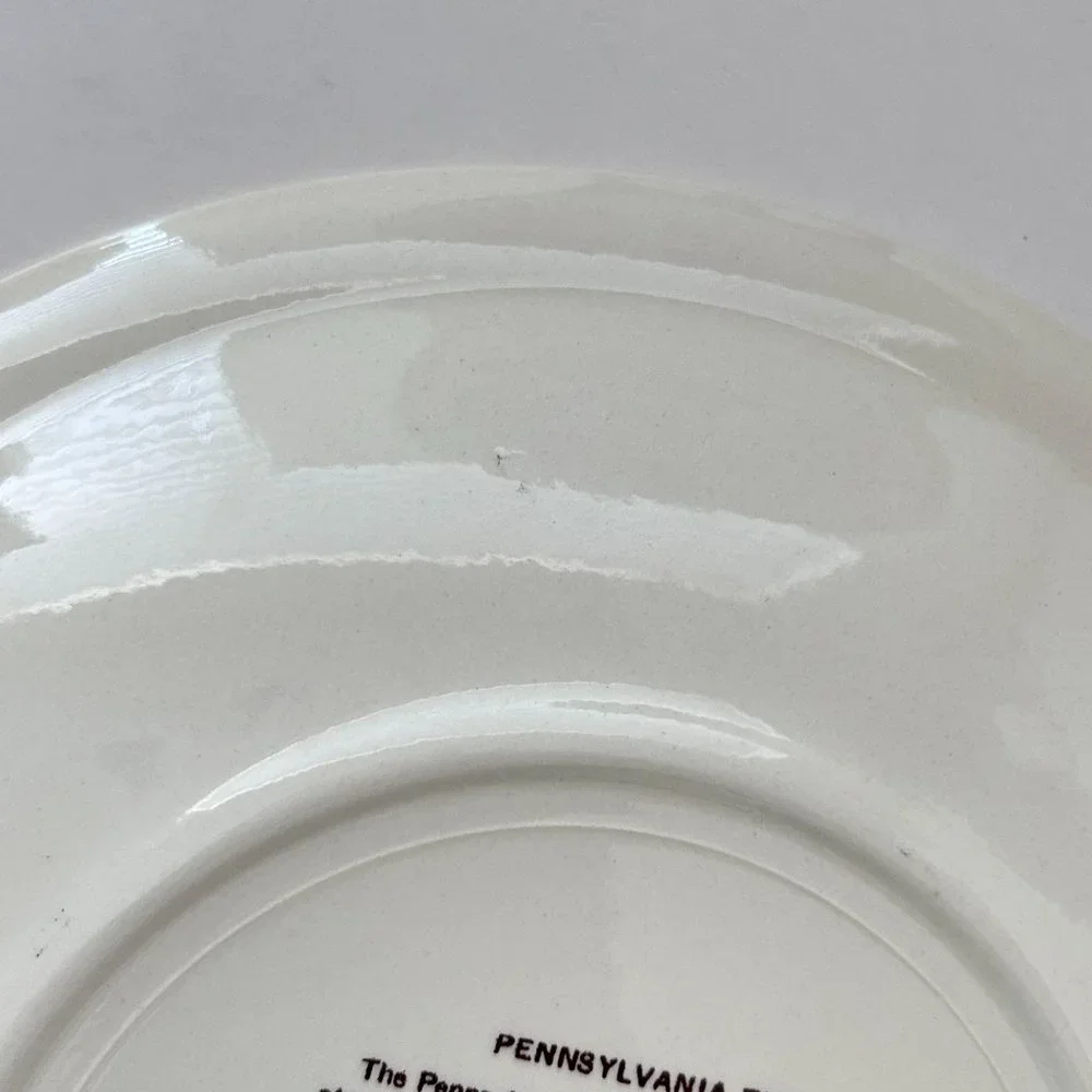 Vernon Kilns Pennsylvania Turnpike Plate Artist P.‎ Davidson Souvenir Decor